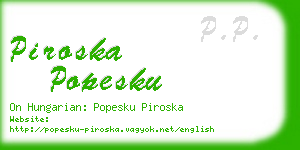 piroska popesku business card